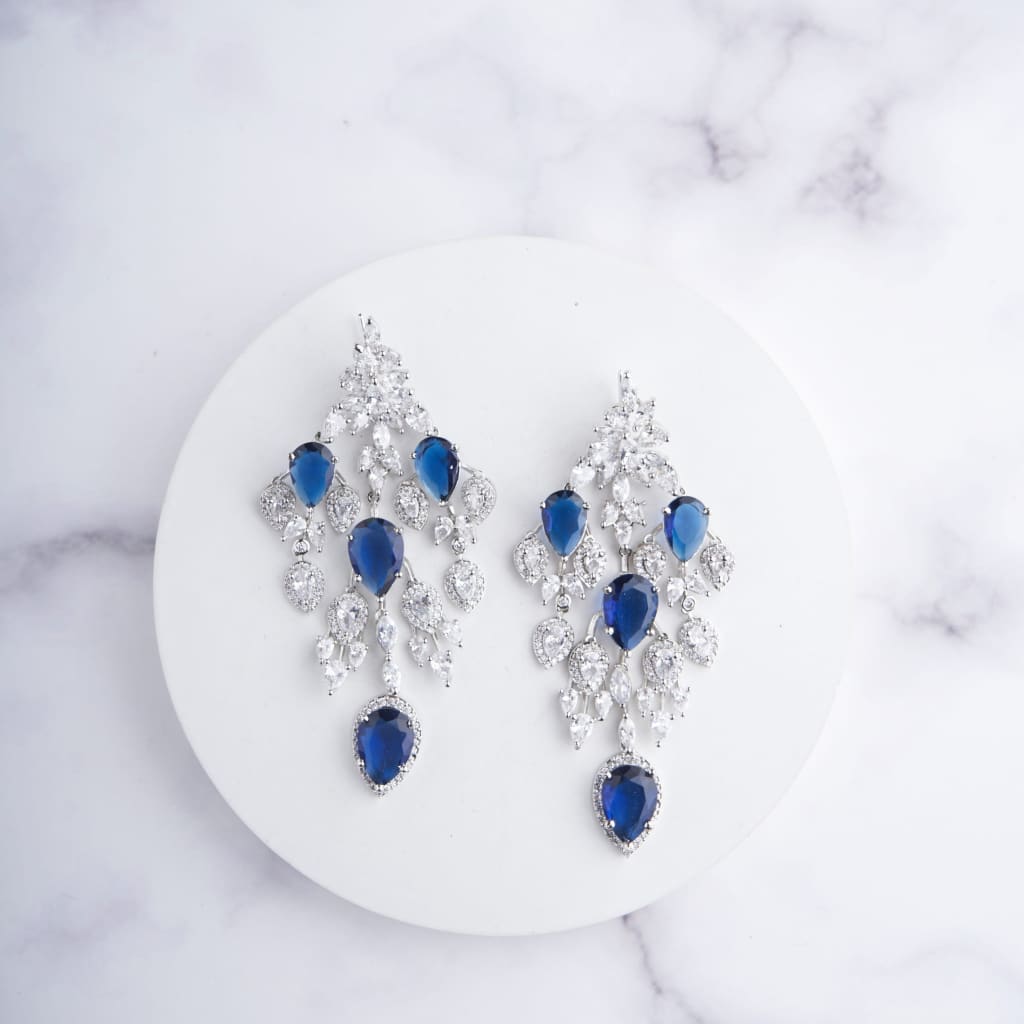 Niyanshi Earrings - Blue