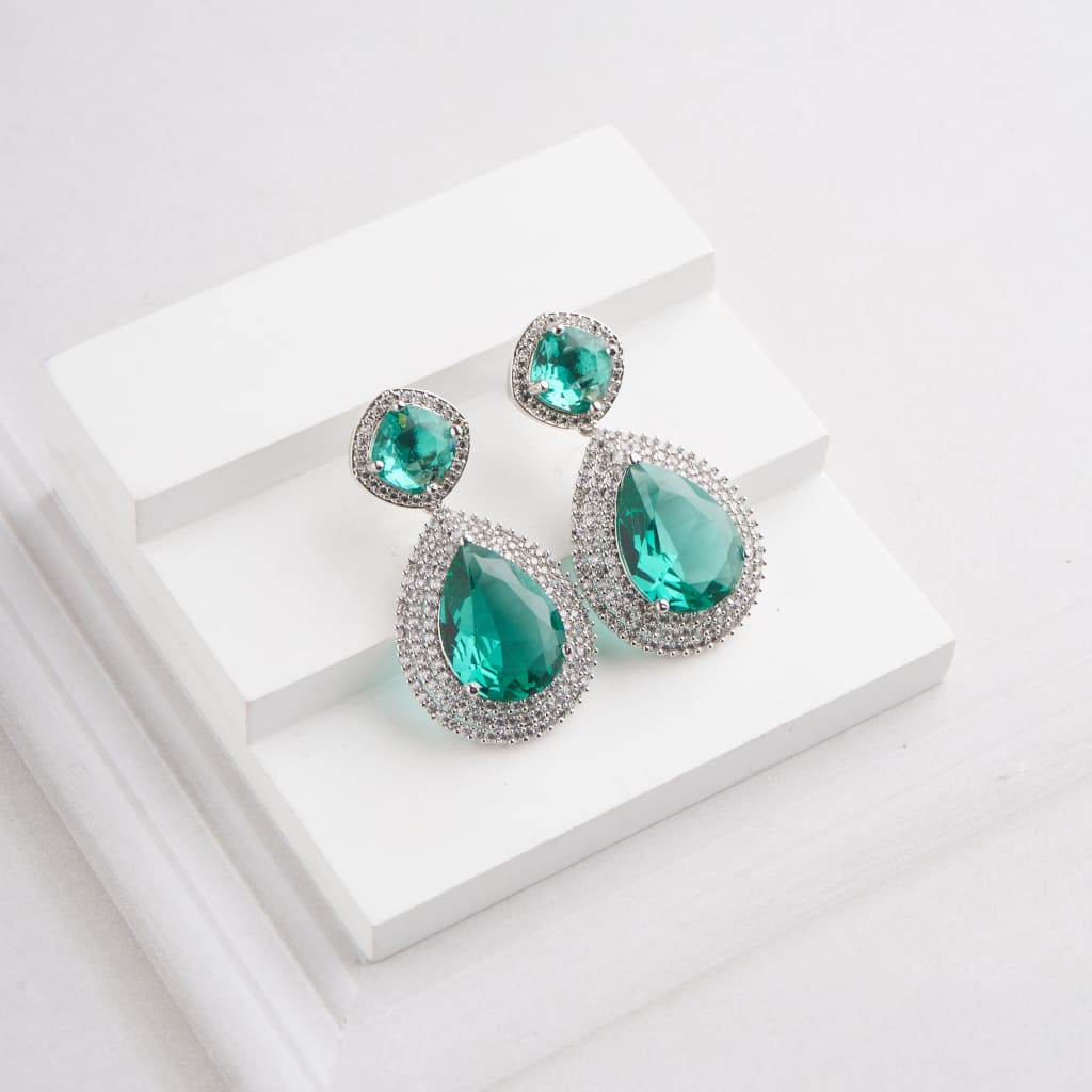 Nyra Earrings - Teal