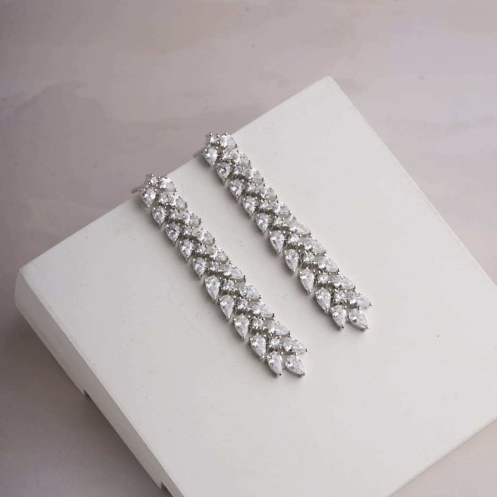 Oorvi Earrings - Silver