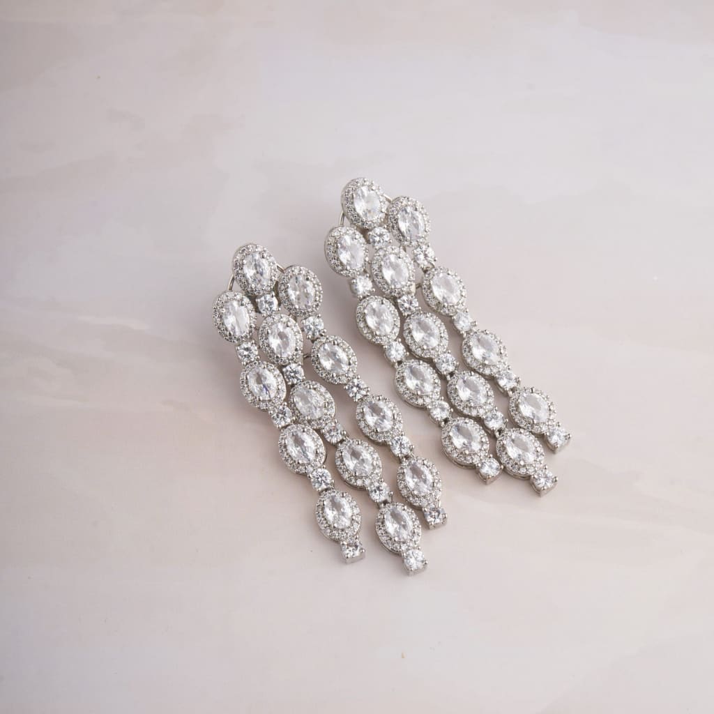 Oval Waterfall Earrings