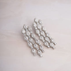 Oval Waterfall Earrings