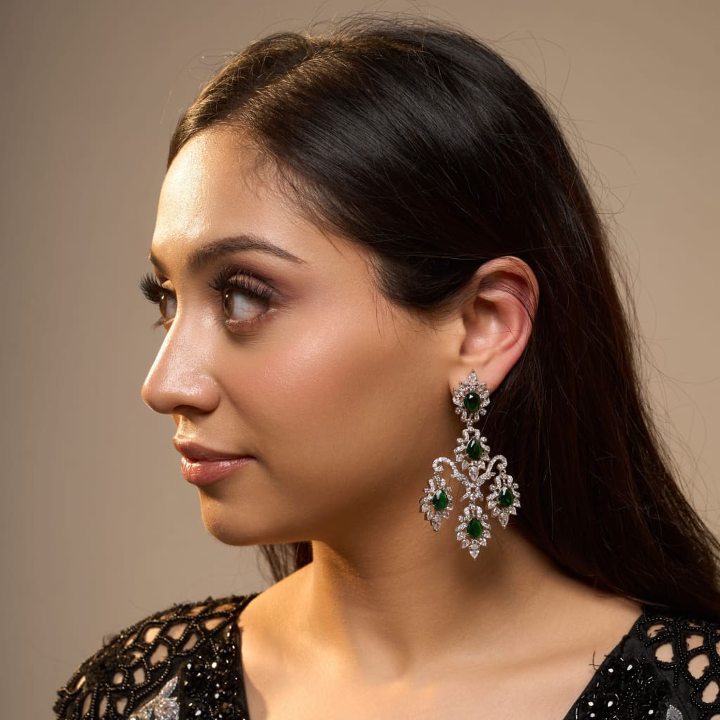 Pari Earrings - Green