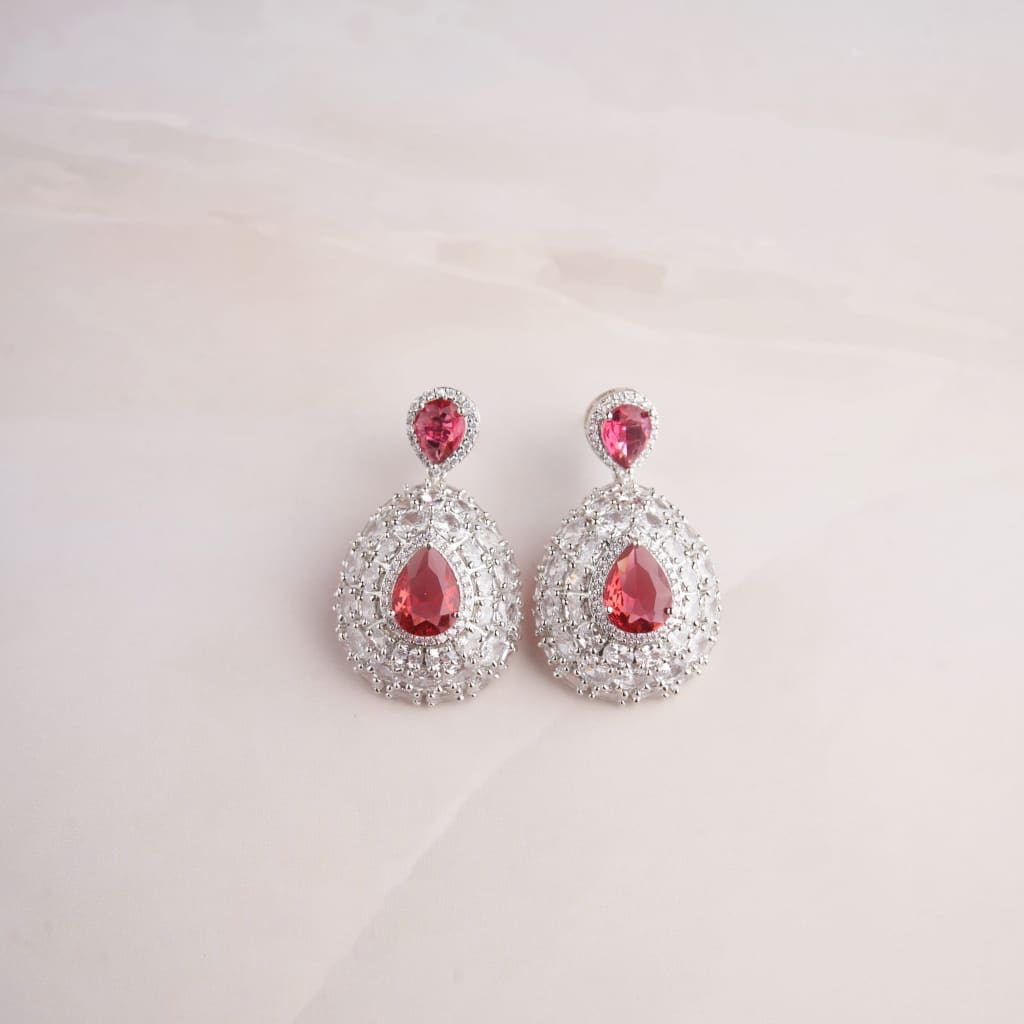 Parnavi Earrings - Red