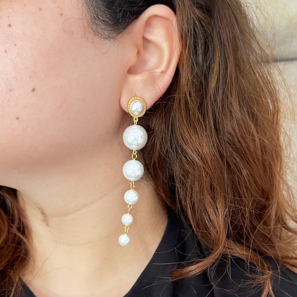 Pearl Chain Danglers Earrings