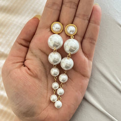 Pearl Chain Danglers Earrings