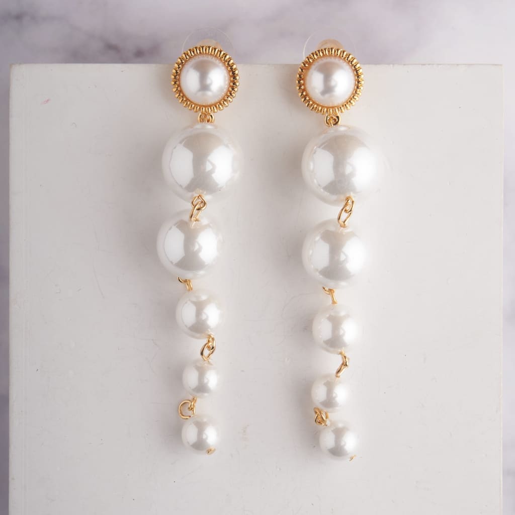 Pearl Chain Danglers Earrings