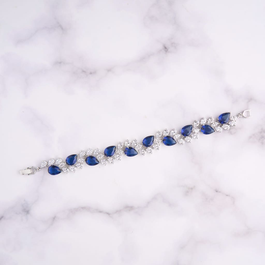 Petal Charm Bracelet - Blue