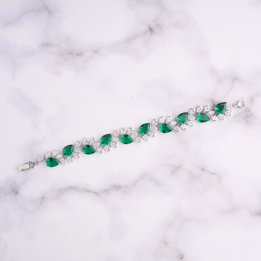 Petal Charm Bracelet - Green