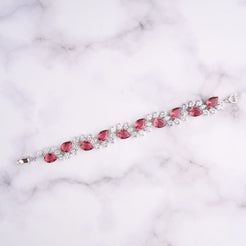 Petal Charm Bracelet - Red