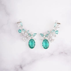 Petal Earrings - Teal