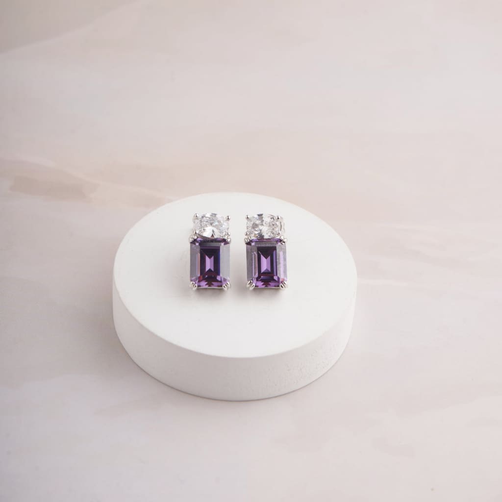 Quad Earrings - Purple