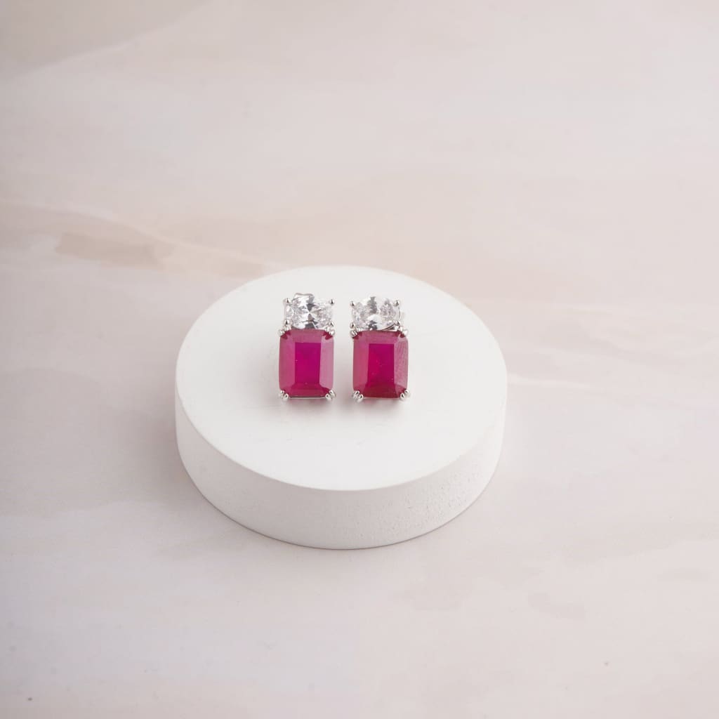 Quad Earrings - Red