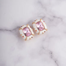 Load image into Gallery viewer, Rivi Earrings - White - Pink

