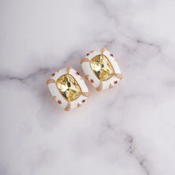 Rivi Earrings - White - Yellow