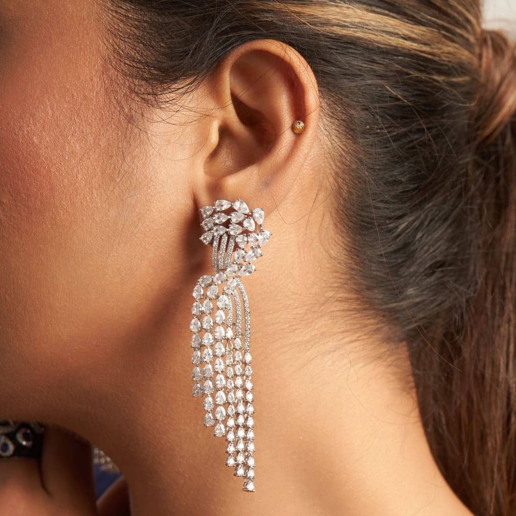 Riya Earrings - Silver