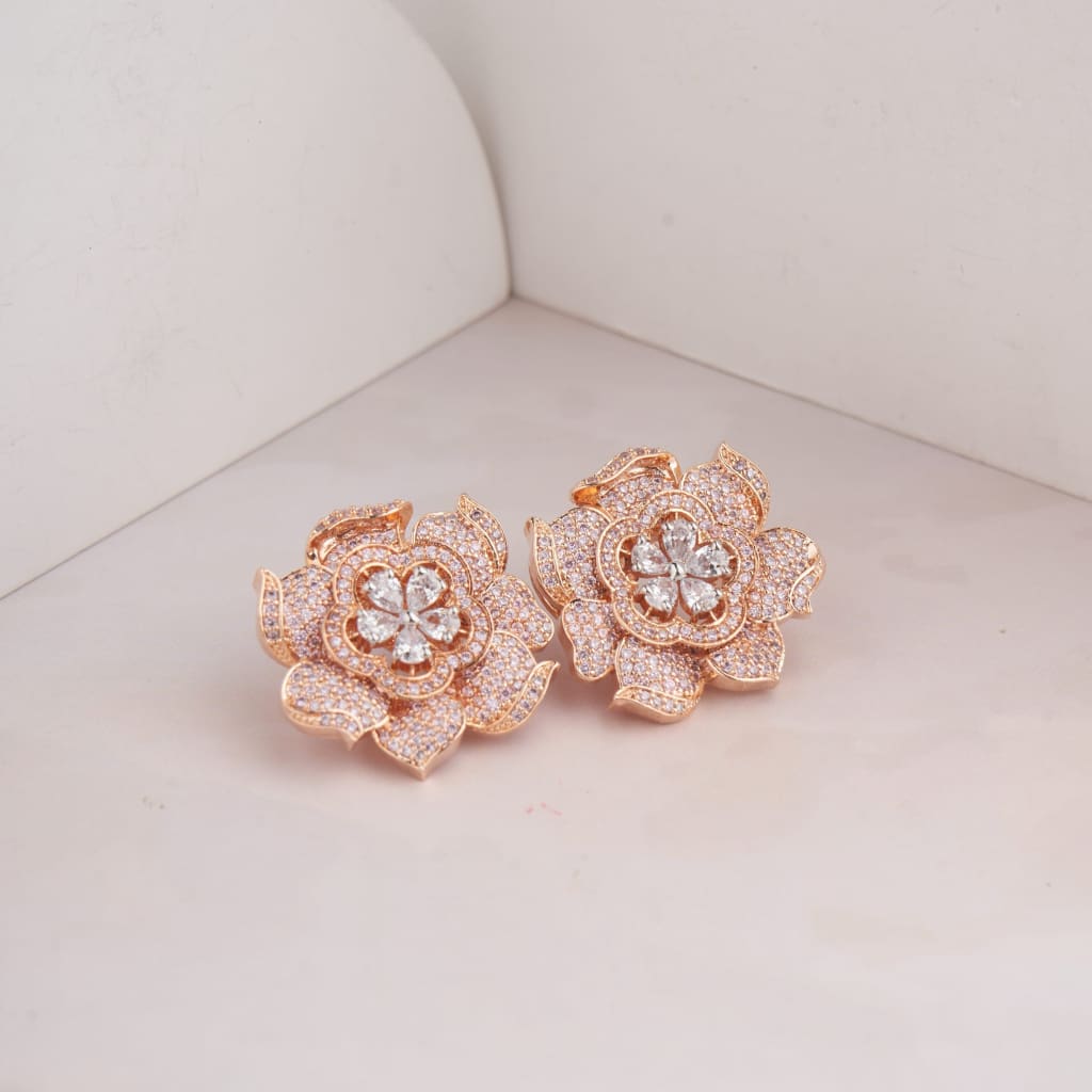 Rosalie Earrings - Rose