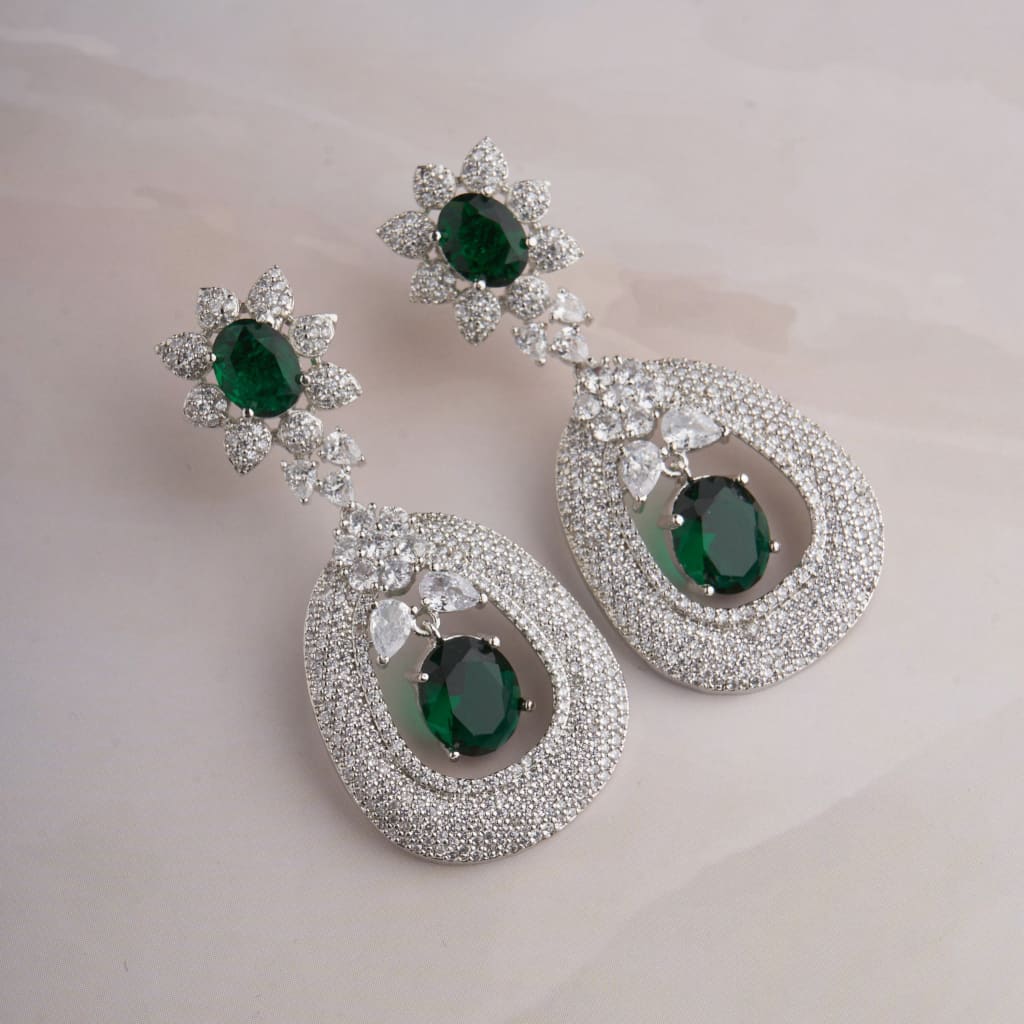 Seher Earrings in Green