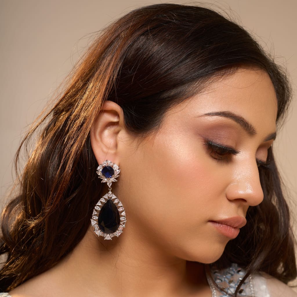 Shanaya Earrings - Blue