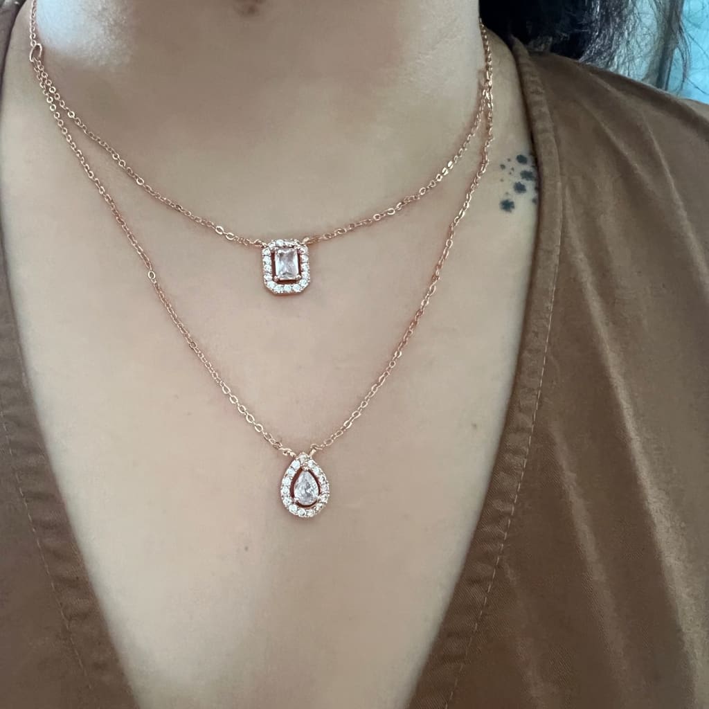 Solitaire Layered Necklace