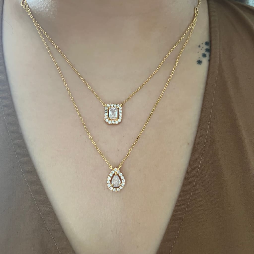 Solitaire Layered Necklace