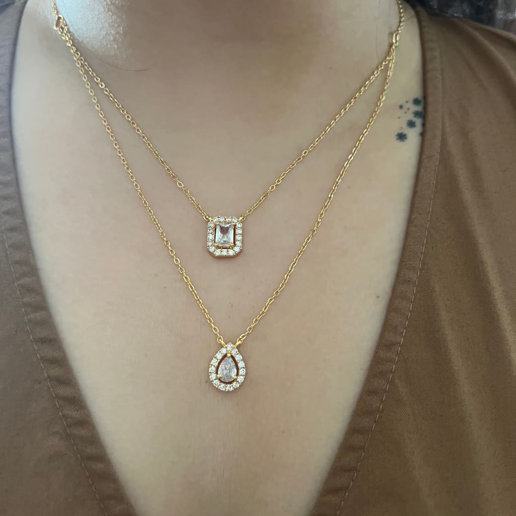 Solitaire Layered Necklace