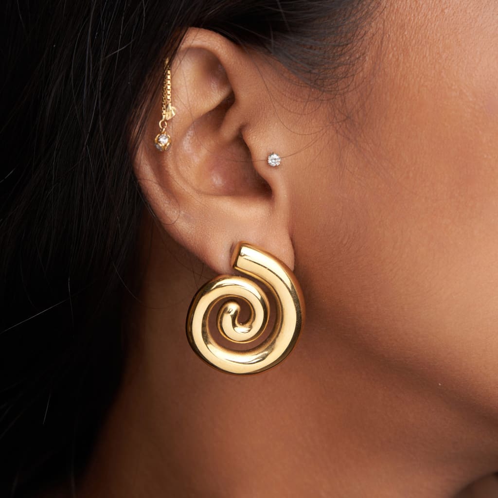 Spiral Metal Earrings