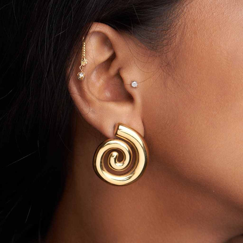 Spiral Metal Earrings