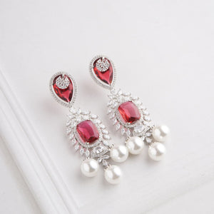 Suhana Earrings - Red