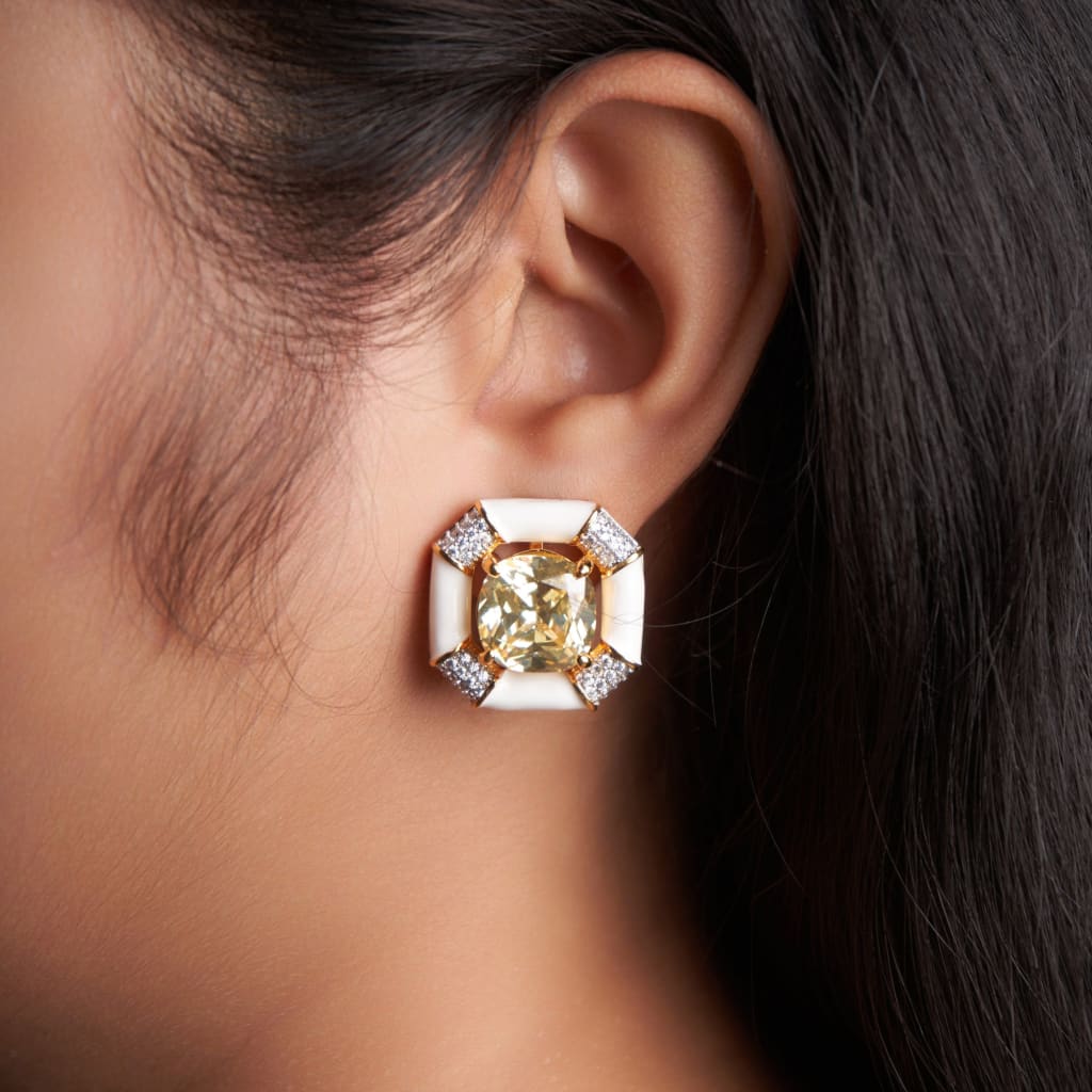 Susan Earrings - White