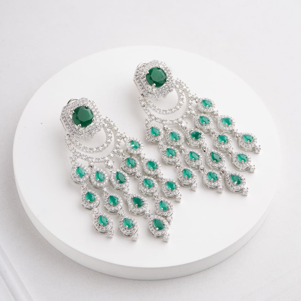 Tashi Earrings - Green