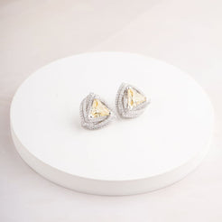 Tri Swirl Earrings - Yellow