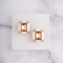 Load image into Gallery viewer, Vina Earrings - White - Champagne

