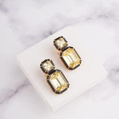 Wyn Earrings - Black - Yellow / Gold