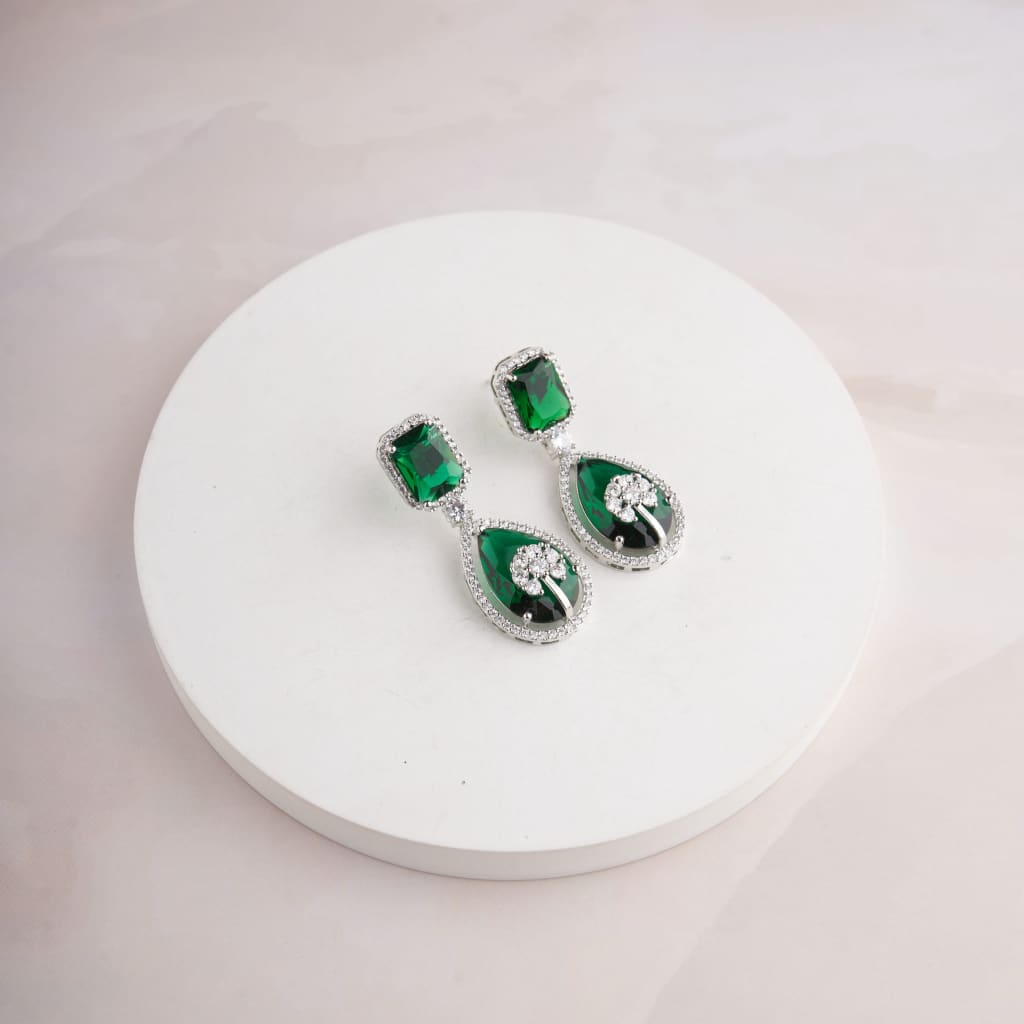 Zarna Earrings - Green