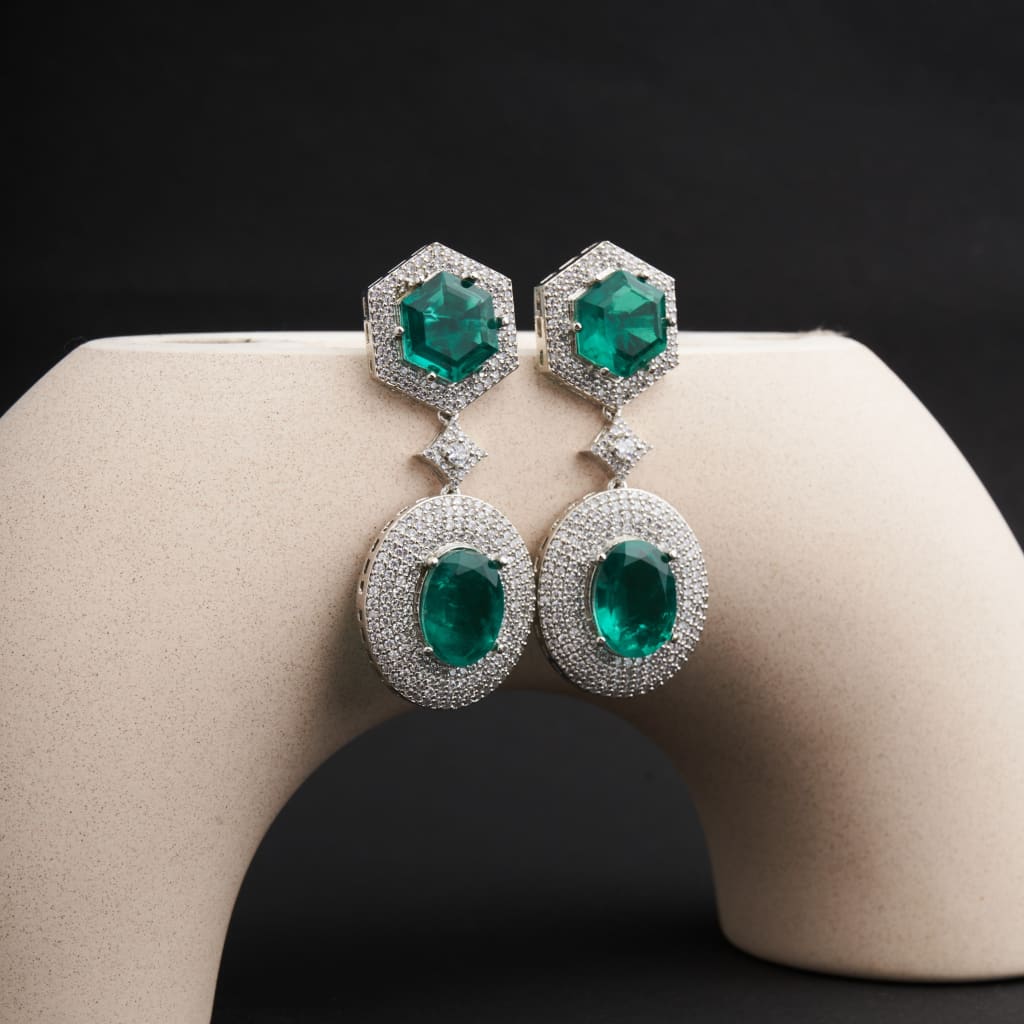 Deepika Earrings - Green