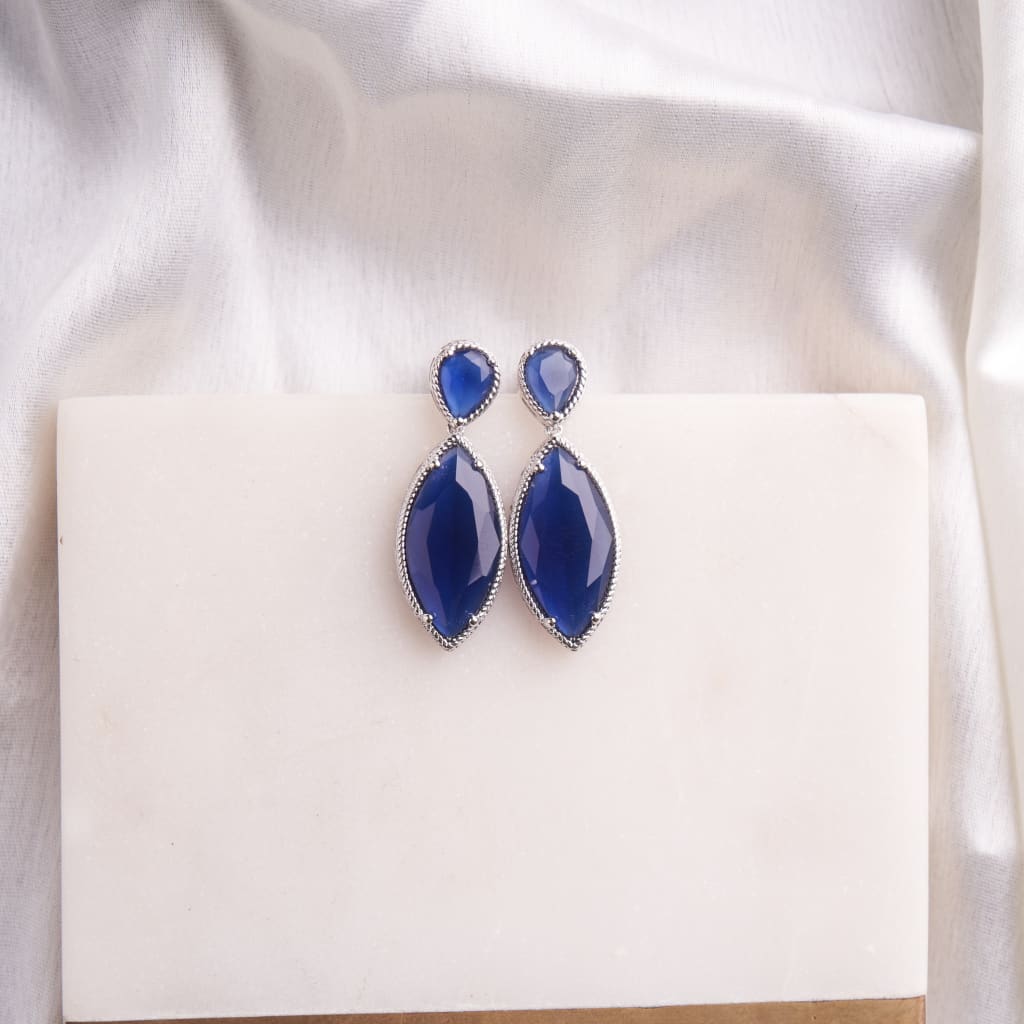 Alora Earrings - Blue