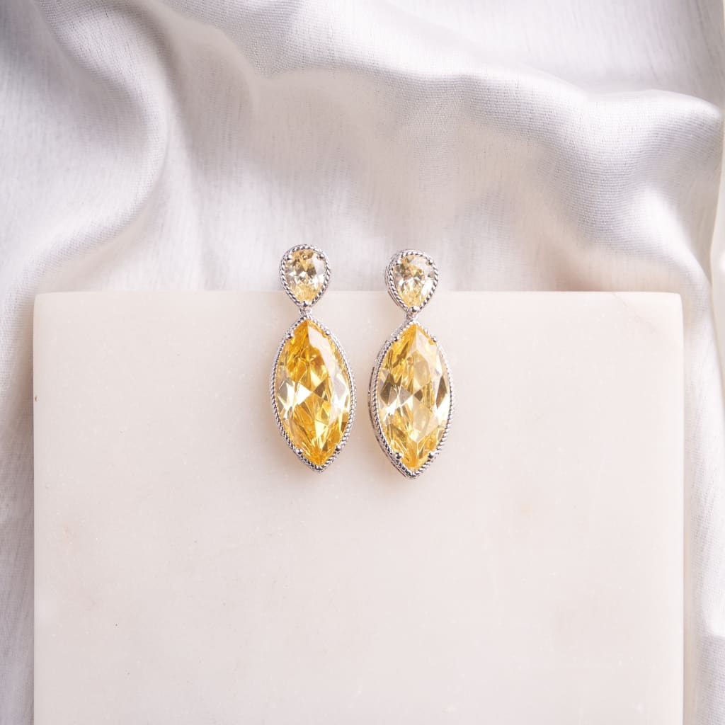 Alora Earrings - Yellow