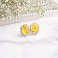 Ansel Earrings - Yellow&Silver