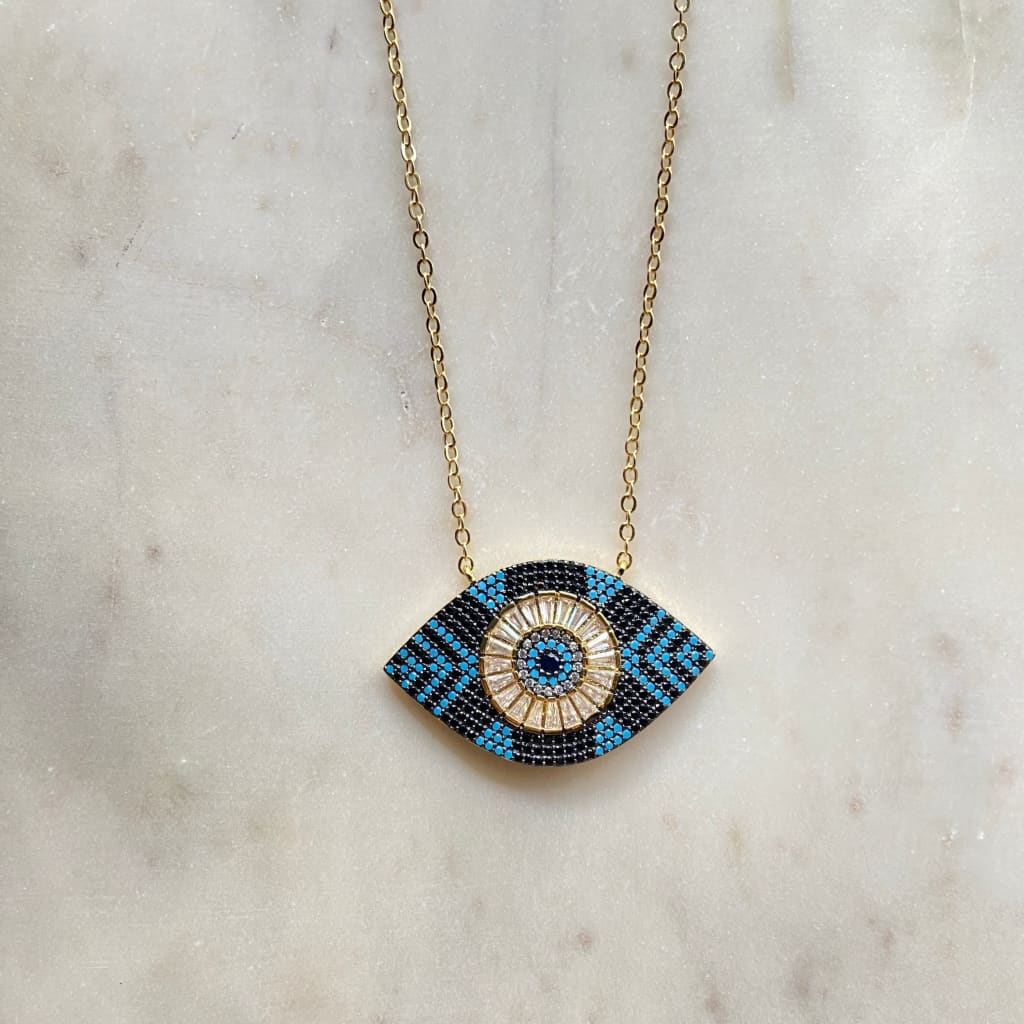 Arrow Evil Eye Pendant