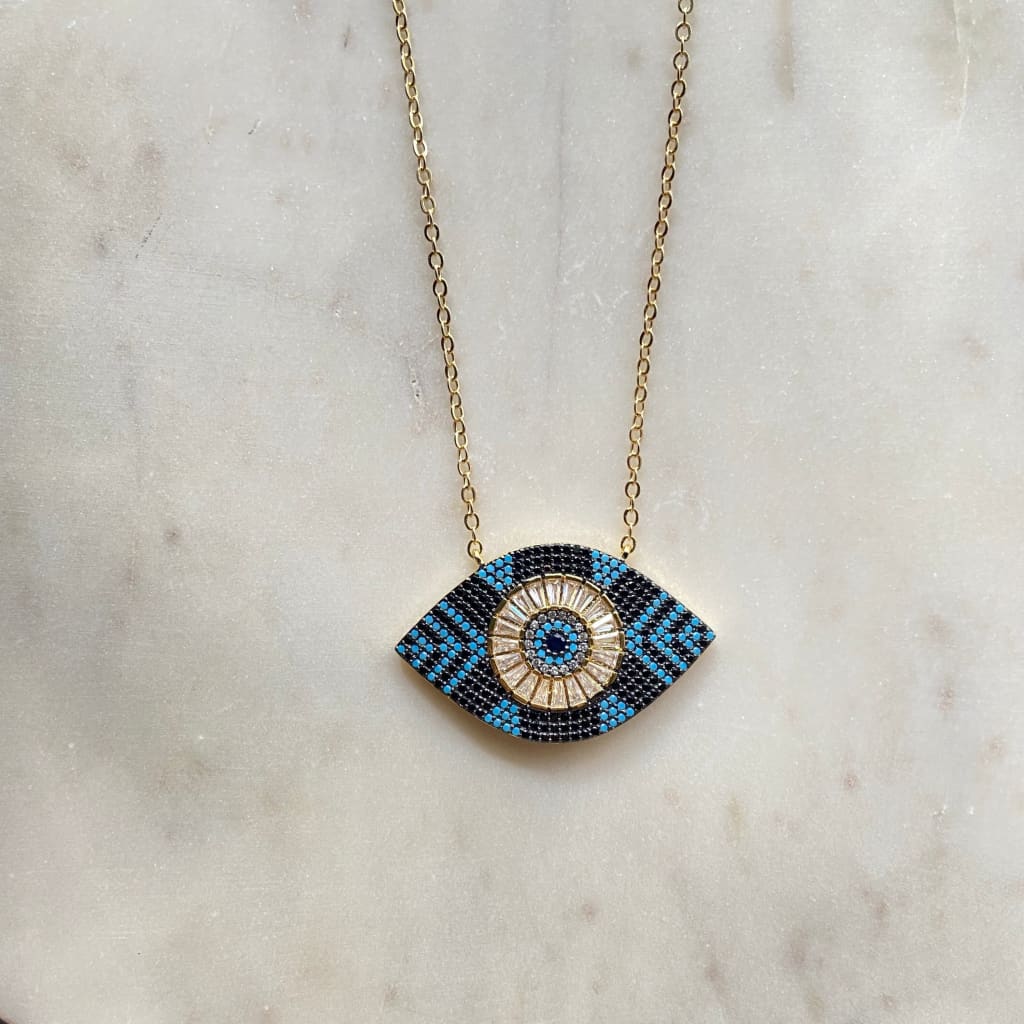 Arrow Evil Eye Pendant