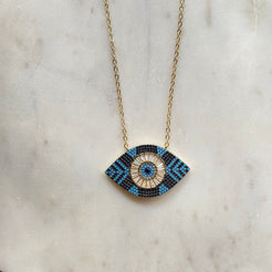 Arrow Evil Eye Pendant