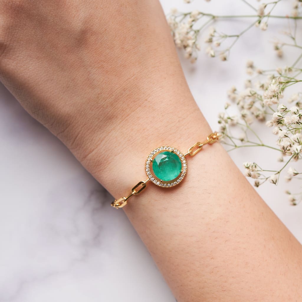 Ash Bracelet - Green&Gold