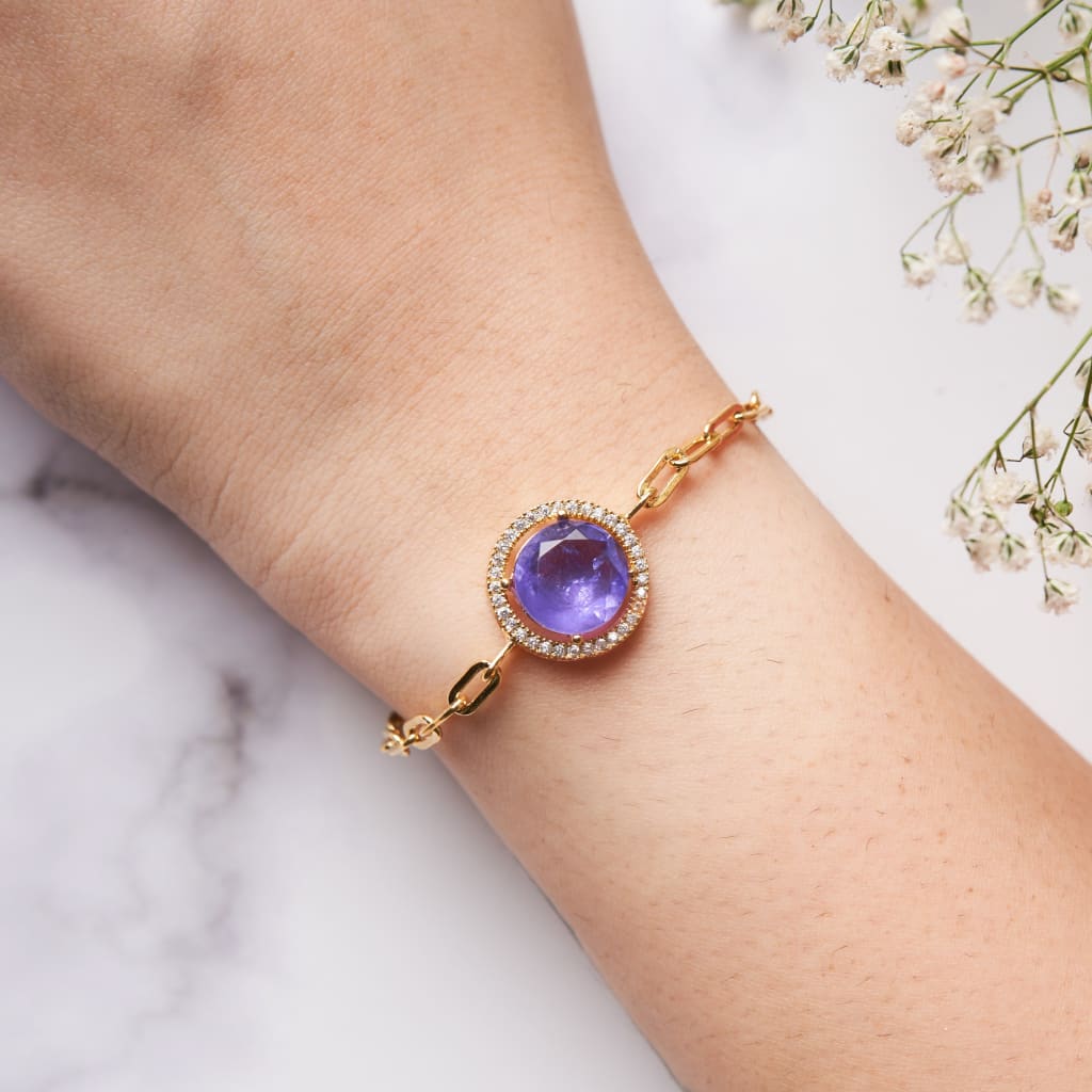 Ash Bracelet - Purple&Gold