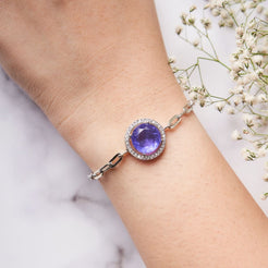 Ash Bracelet - Purple&Silver