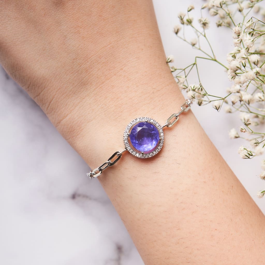 Ash Bracelet - Purple&Silver