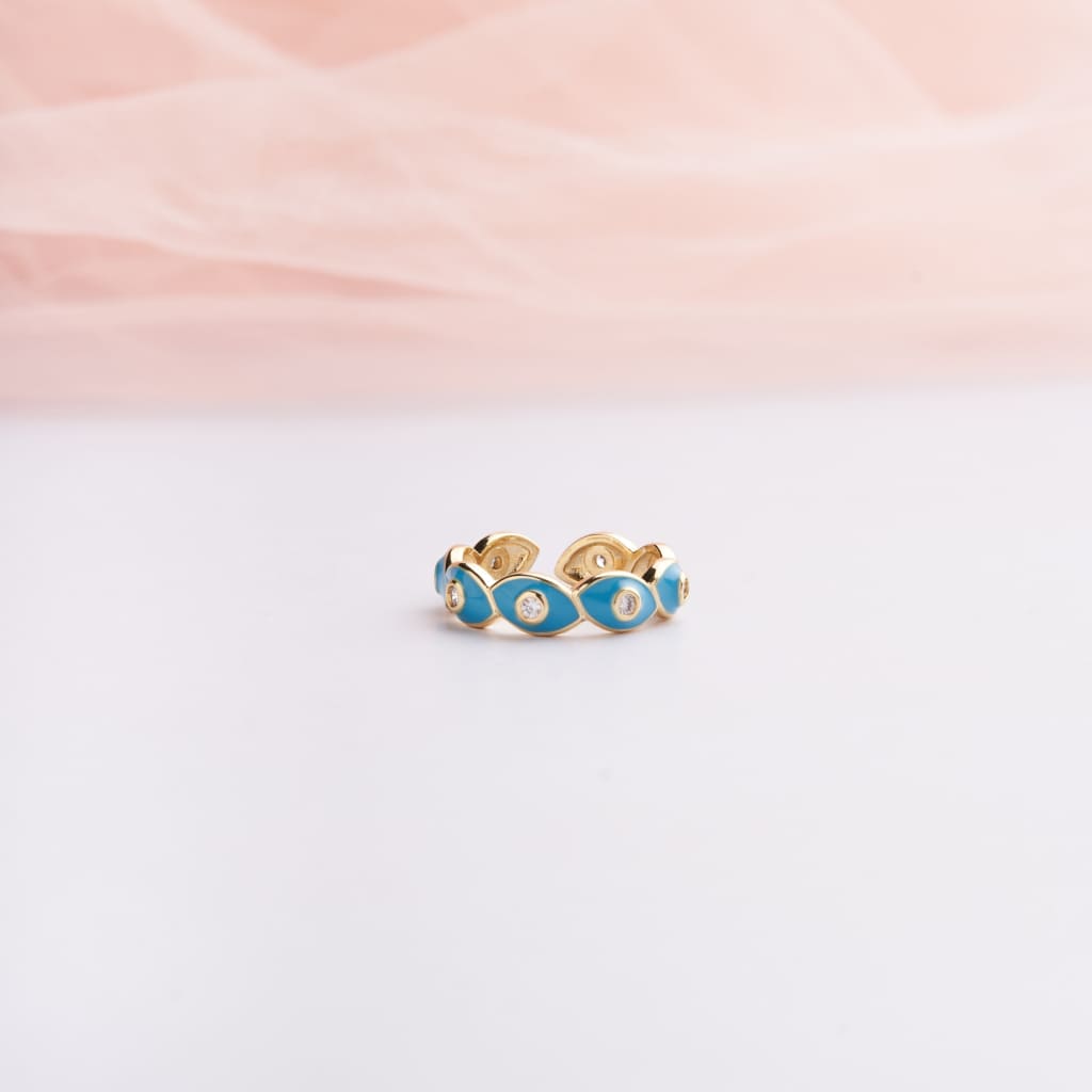 Braided Ring - Aqua