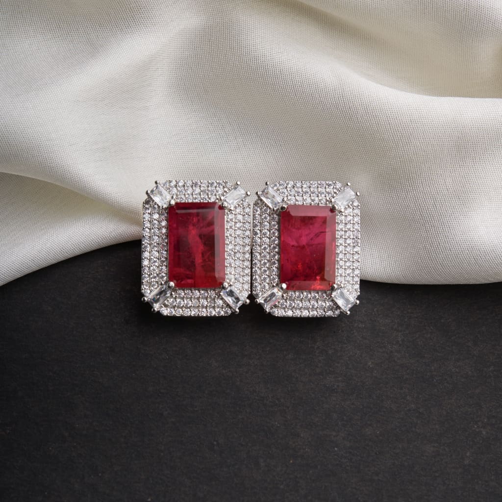 Edith Earrings - Red