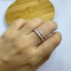 Emerald Cut Eternity Ring - Rose