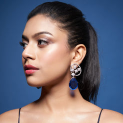 Harnaaz Earrings - Blue