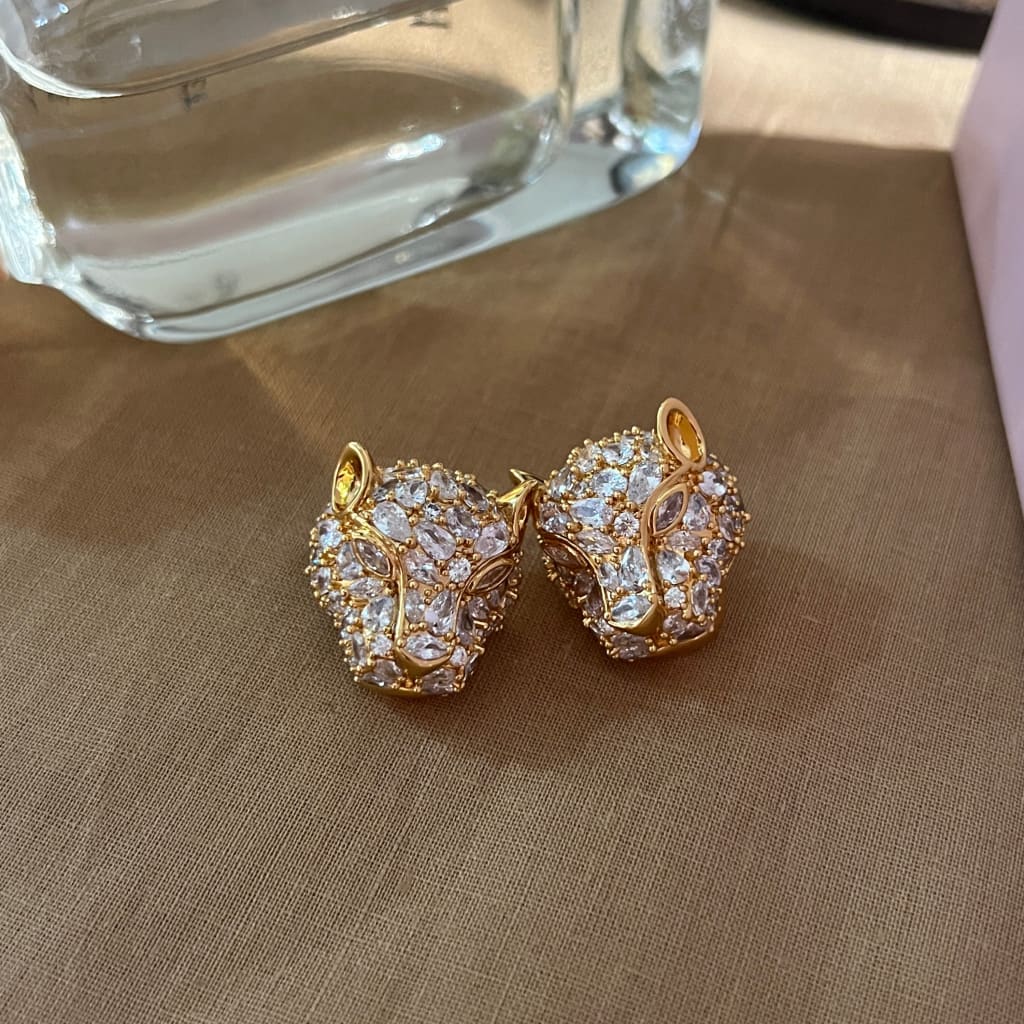 Lion Earrings - Gold